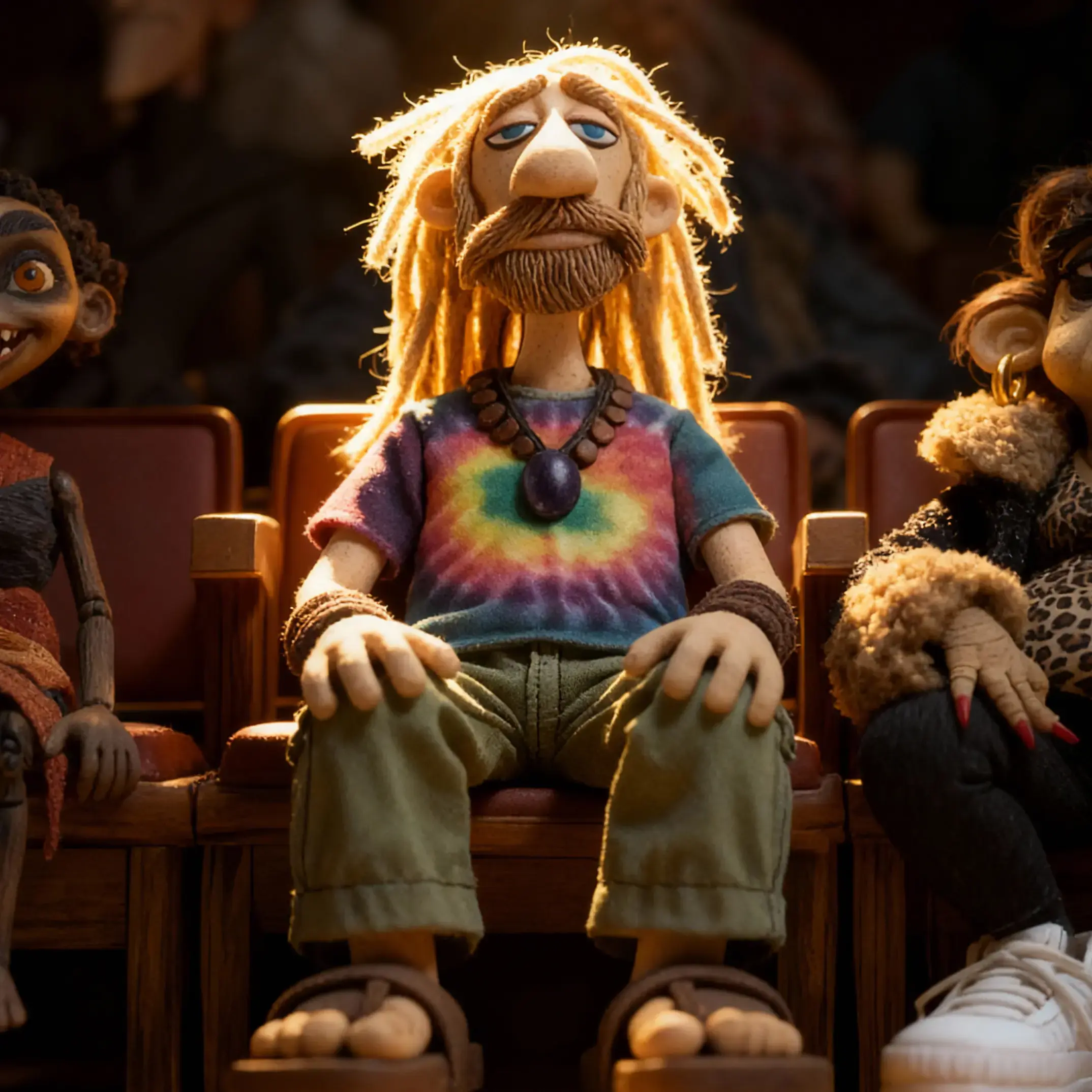 Sage Moonbliss sitting in the Tonight with Dick and Marge audience.