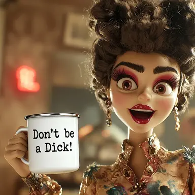 Dick preparing for the show